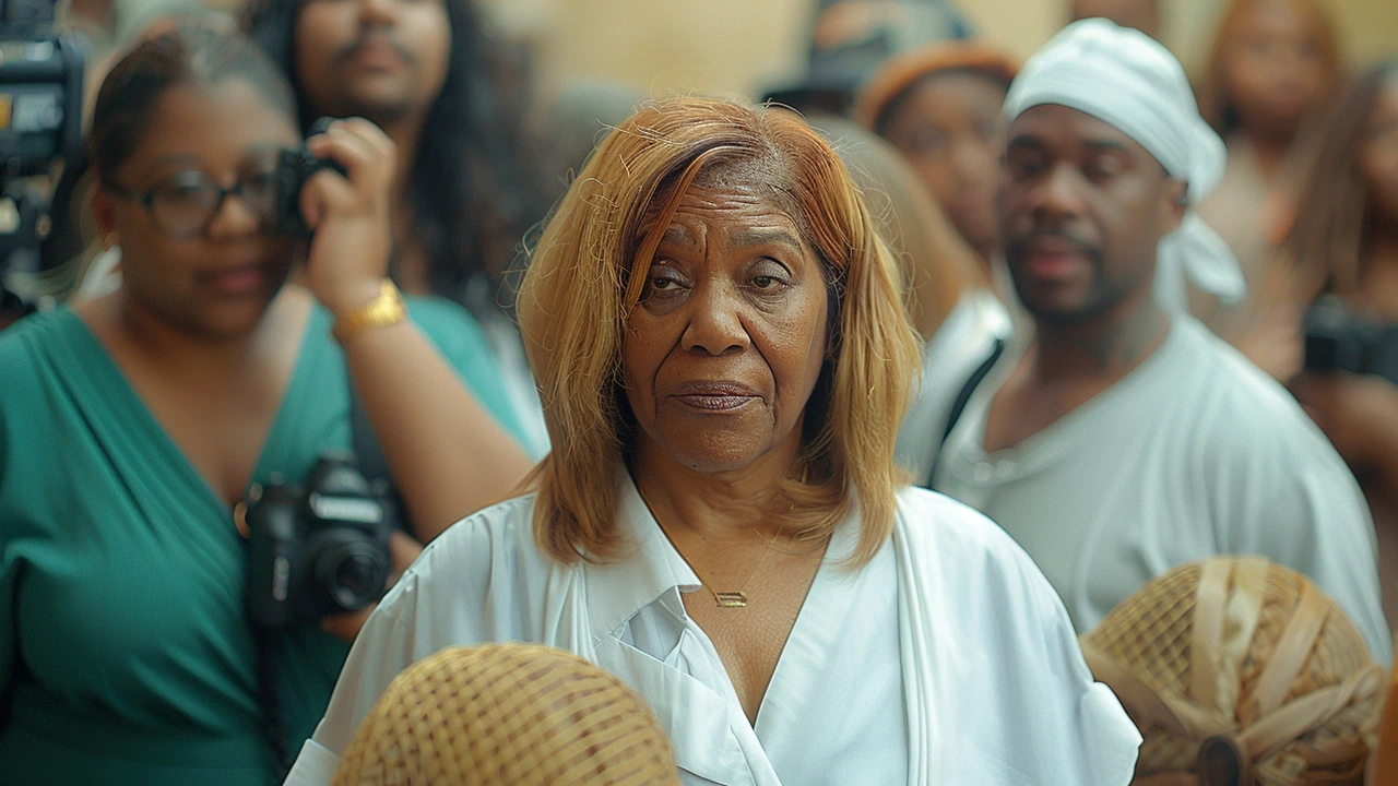 Nollywood Icons React with Joy as Veteran Liz Benson Makes a Grand Entrance on Set